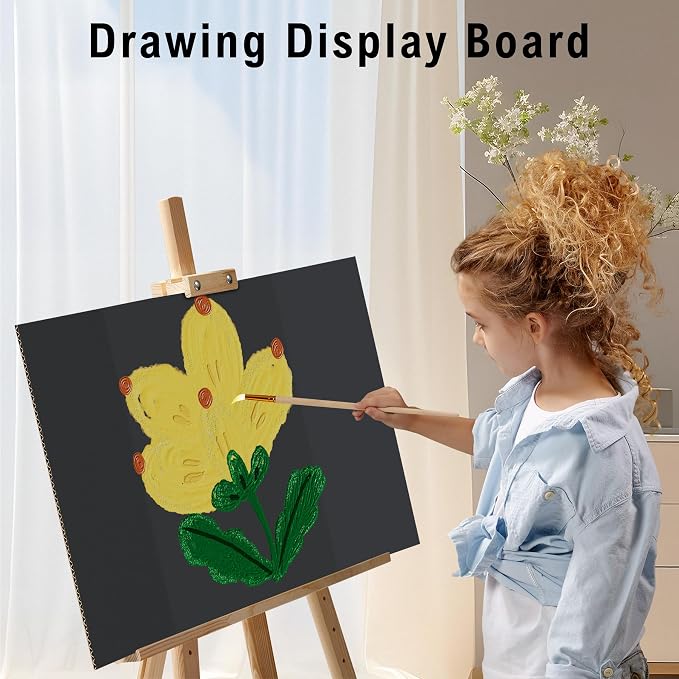HAUTOCO 6 Pack Trifold Poster Board 26'' x 15.74'' Medium Tri Fold Project Boards Black Corrugated Presentation Cardboard for Science Fairs, School Projects, Event Displays, Business