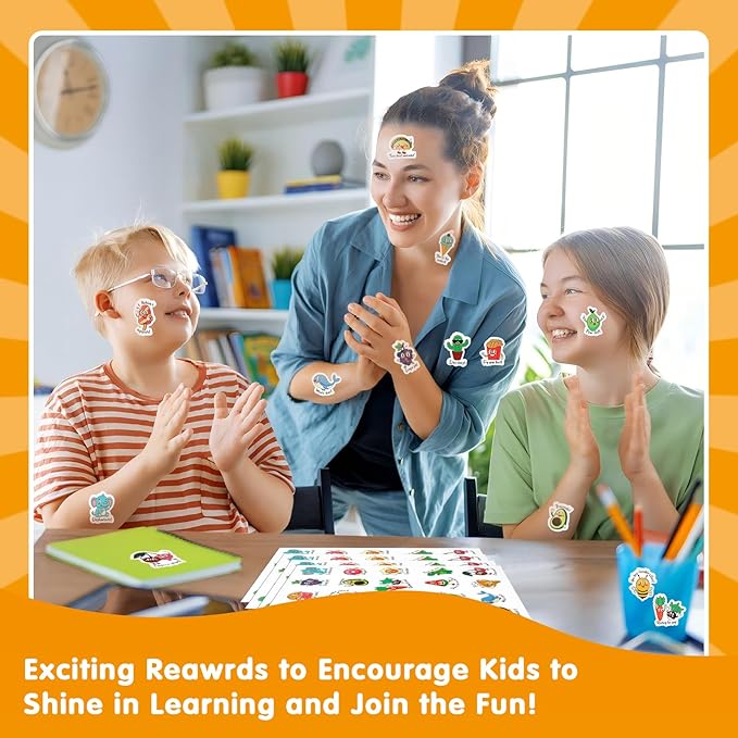900PCS Classroom Must Haves Reward Stickers– Premium Teacher Supplies with Bulk Kids Stickers - Fun, Motivational, and Rewarding Office Products to Motivate Students and Enhance Interaction