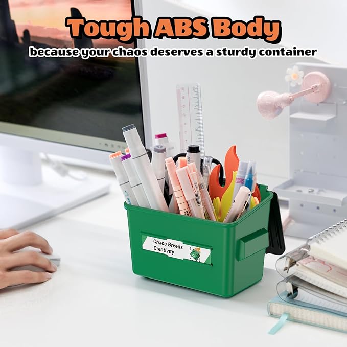 Dumpster Fire Pen Holder & Desk Organizer - Magnetic Novelty Decor for Office, Fridge, or Locker - Includes 10 Affirmation Cards for Stress Relief & Gag Gift
