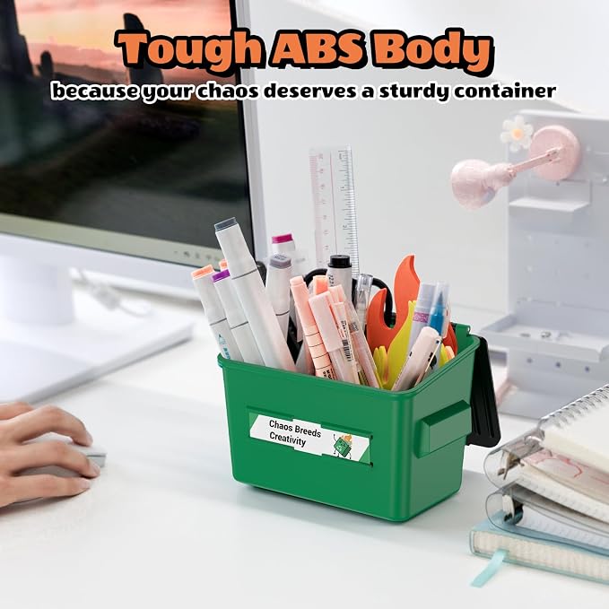 Dumpster Fire Pen Holder & Desk Organizer - Magnetic Novelty Decor for Office, Fridge, or Locker - Includes 10 Affirmation Cards for Stress Relief & Gag Gift