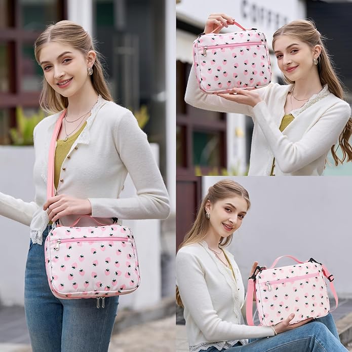 Bible Cover Case for Women Large Bible Cover for Girls Bible Study Supplies Accessories with Handle and Shoulder Strap | Durable