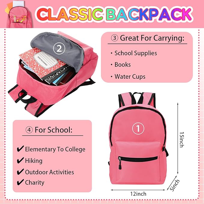 Gilprop 79 Pcs Christmas Gift Box for K-5 Elementary Middle Kit Bundle Bulk Essential for Operation Charity Xmas Gift(Pink)