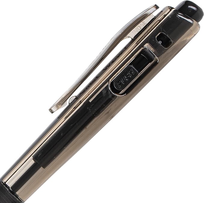 Pentel 711766 Wow! Retractable Ballpoint Pens Medium Point Black Ink