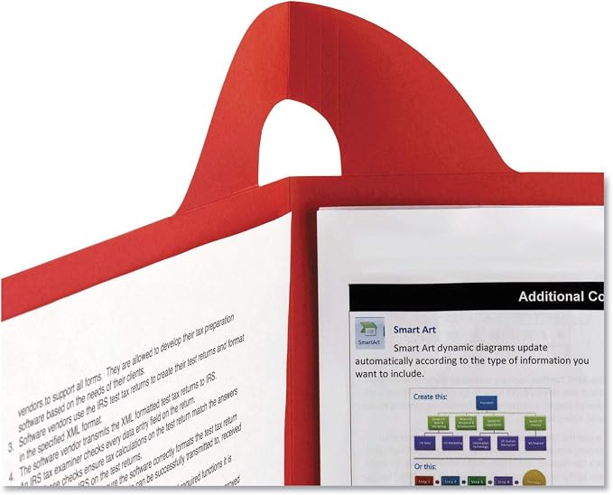 Smead Lockit Two-Pocket Heavyweight Folder, Letter Size, Red, 25 per Box (87980)