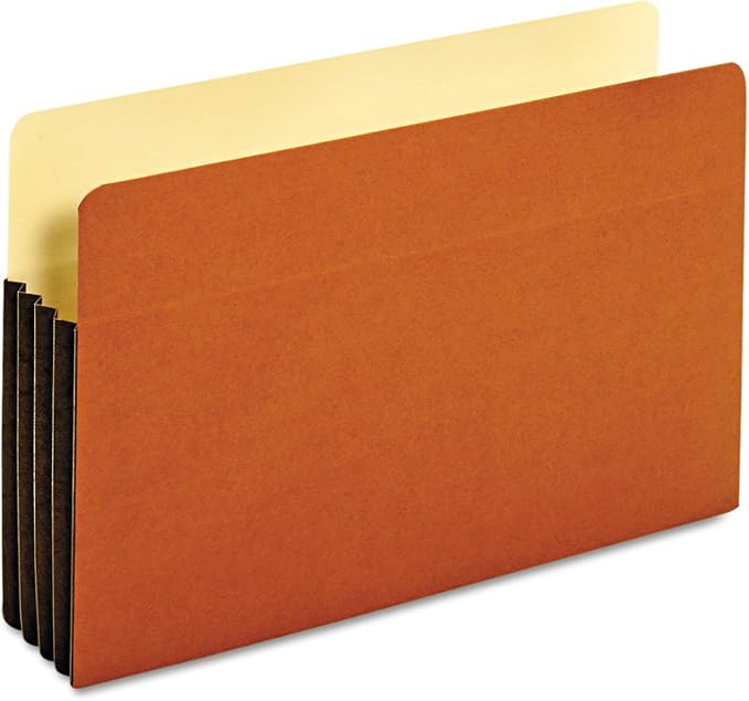 Pendaflex Globe-Weis/Pendaflex File Pockets, 3.5-Inch Expansion, Tyvek Gussets, Legal Size, Brown, 10 Pockets per Pack (64264)