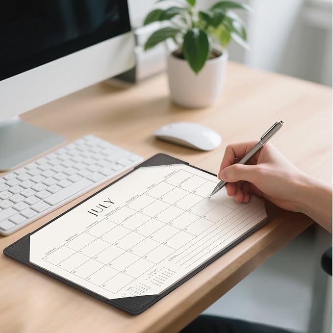 Jotsome Desk Calendar 2026-2027 with Desktop Mat, Desk Pad Calendar From Now to June 2027 14x10.5 inch, Desk Blotter Calendar for Home Office and School, Easy Planning, Gift for the Holidays, Black