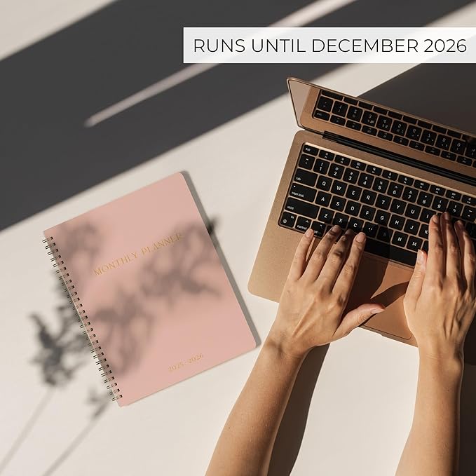 Beautiful 2025-2026 Monthly Planner and Calendar Book - Aesthetic To Do List Notebook For Women to Easily Organize Your Tasks and Boost Productivity - Runs From April 2025 Until December 2026