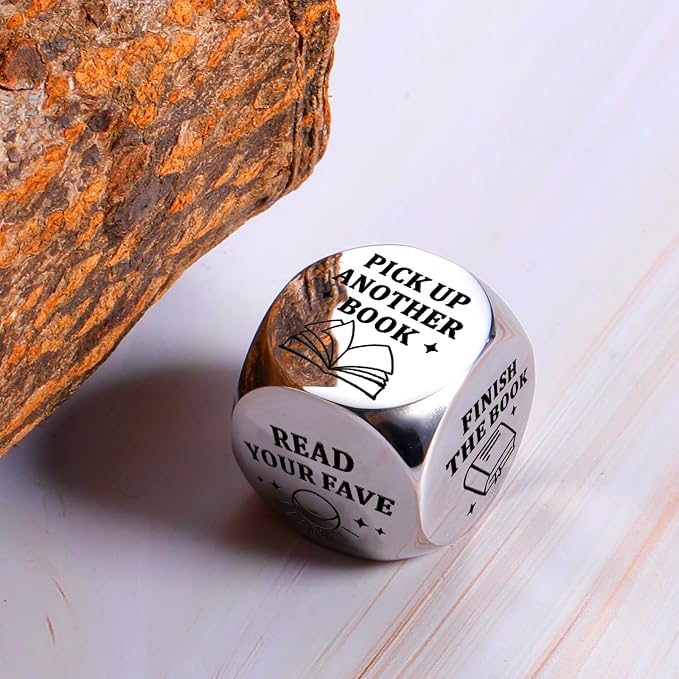 Book Lovers Gifts Reading Decision Dice, Funny Bookish Gift for Women Men Stocking Stuffer Gifts for Women Men Her Him Readers Reading Friends Bookish Bookworm Books Nerd Librarian, Book Club Gift