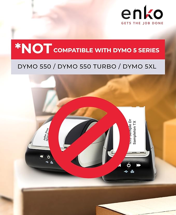 enKo (12 Rolls, 2640 Labels) Address & Shipping Labels 30323 (2-1/8 x 4") Compatible for Dymo LabelWriter