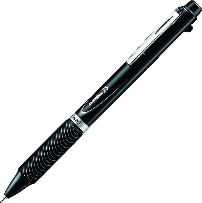Pentel EnerGel 2S Multi-Function, 2-Ink + Pencil, (0.5mm) Fine Line, Black Barrel - BLW355A