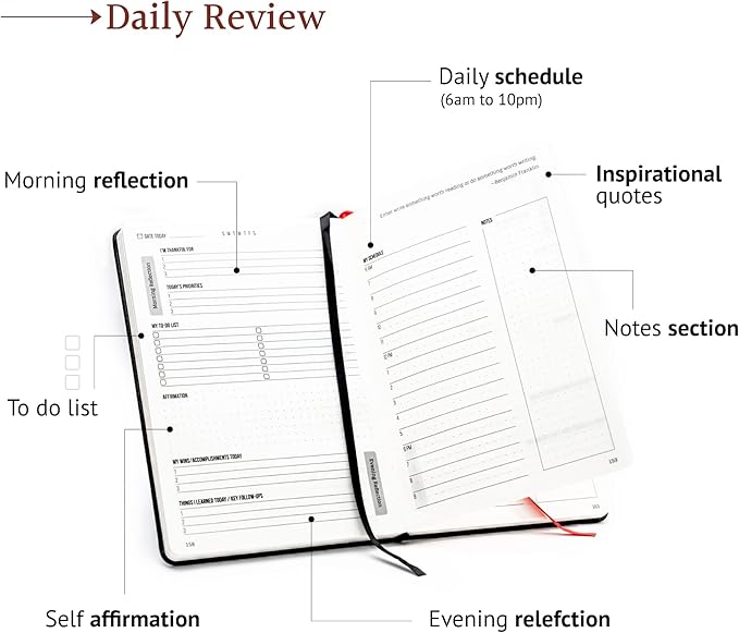 This Is My Era 90 Day Planner, Undated Weekly and Monthly Planner, Life Organizer | Goals Journal, Undated Agenda, Leather & Hard Cover Planner (1 Pack, Gold)