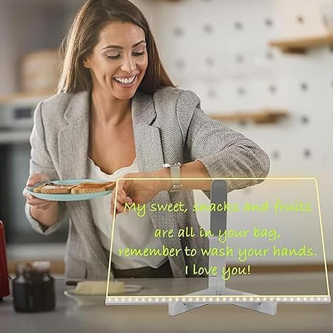 Lumiboard LED Drawing Board 11.9" x 7.9", Acrylic Dry Erase Light Board with 4 Lighting Modes & 7 Colors, Includes Adapter, Invisible Stand, Hanging Chain, 7 Markers & Spray Bottle