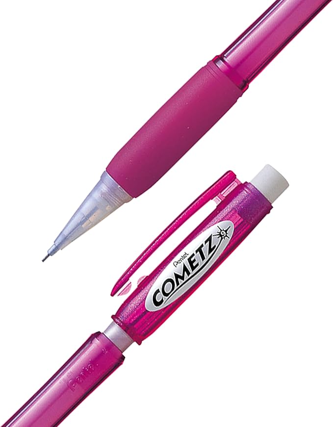 Pentel Cometz Automatic Pencil, 0.9mm, Pink Barrel, Box of 12 (AX119P)