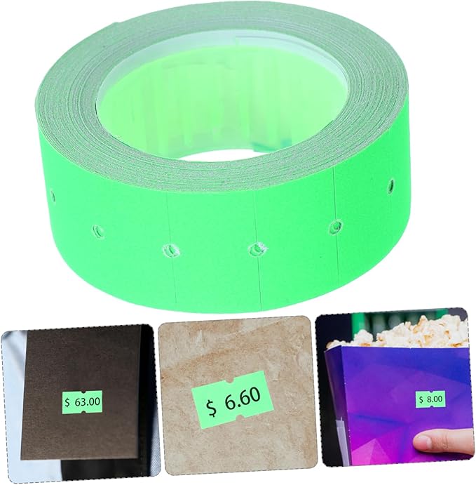 COHEALI 5000pcs Tag Stickers for Supermarket Pricing Self-Adhesive Cost Tags for Retail and Office Use Fluorescent Pricing Labels for Easy Marking
