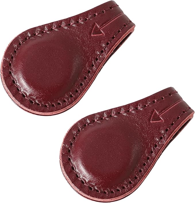 Magnetic Leather Bookmarks Book Marks for Reading Women Men Book Lovers Readers (Dark Red)