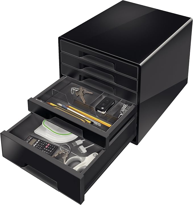 Leitz Wow Desk Accessories Shelf Package Black White (Shelf Package, Black)