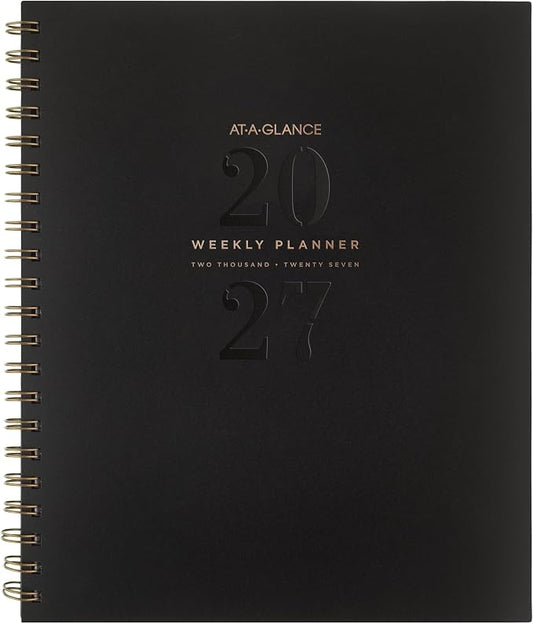AT-A-GLANCE 2027 Planner, Weekly & Monthly, 8.5" x 11", Signature Lite, Black (YP905L0527)