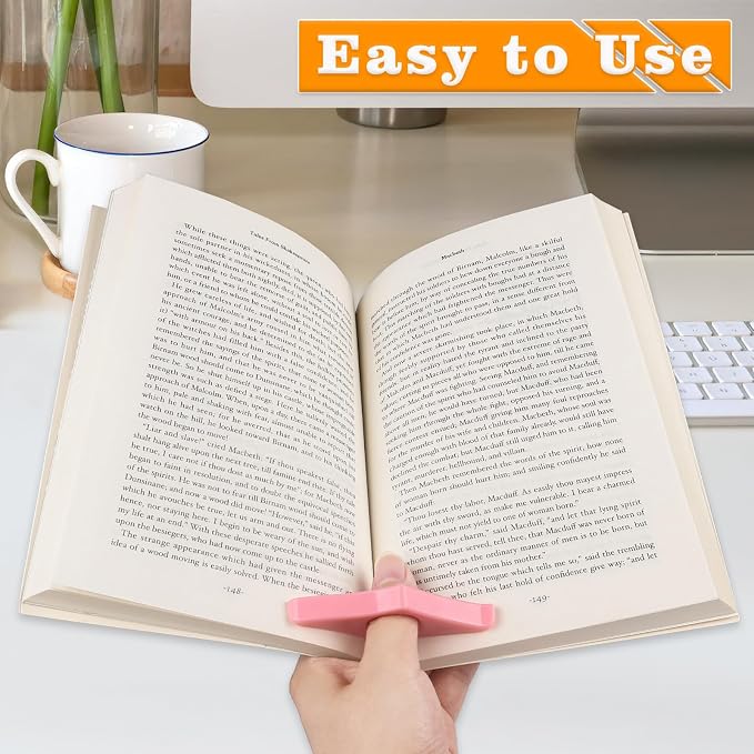 6 Pcs Thumb Book Page Holder for Reading, Ideal Reading Accessories for Book Lovers, Reading Essentials with Multiple Colors for Choice