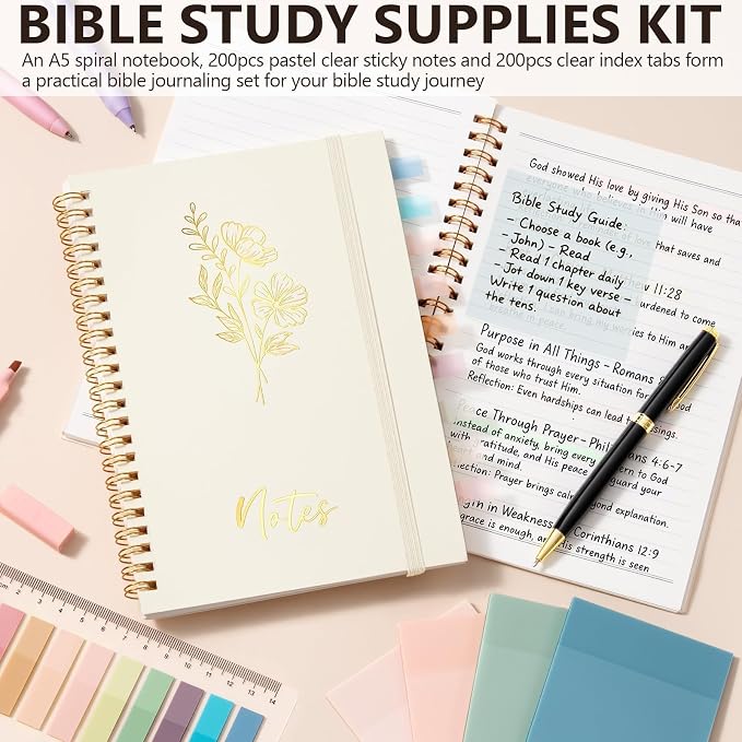 Bible Cover Case for Women, Large Bible Bag Bible Study Supplies Accessories Journaling Kit with Highlighters Tabs, Quilted Book Carrying Cases with Shoulder Strap, Christian Easter Gifts for Women