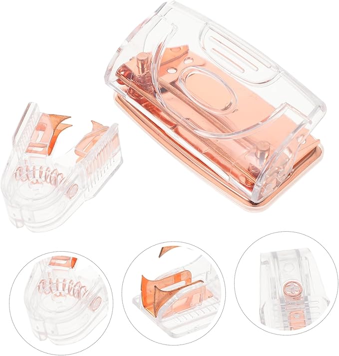 1set Stylish Office Supplies Portable Hole Puncher Staple Remover Heavy Duty Elegant Design for Use