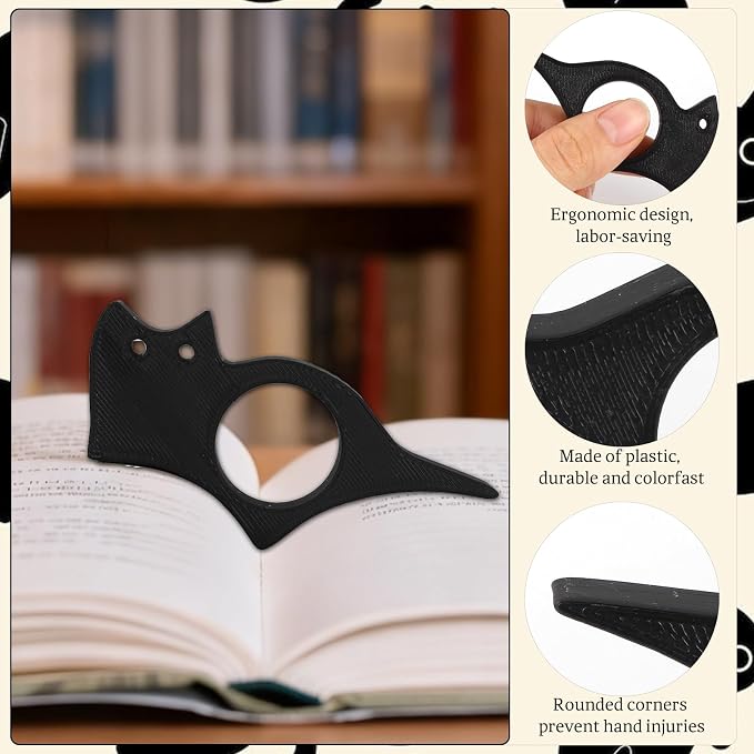 4 Pcs Cat Book Page Holder Set, 2 Pcs Thumb Book Page Holder, 2 Pcs Zinc Alloy Cat Book Marker, Mothers Day Gifts, Book Accessories for Reading Lovers, First Mothers Day Gift for New Mom