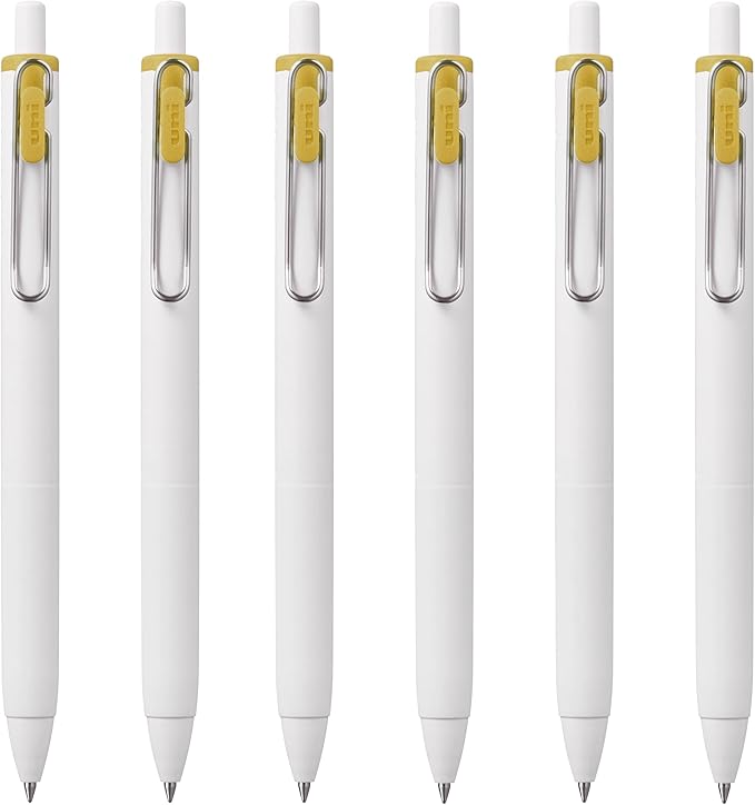 Uni-Ball one Retractable Gel Pens, Medium Point (0.7mm),Citron Ink, 6 Pens