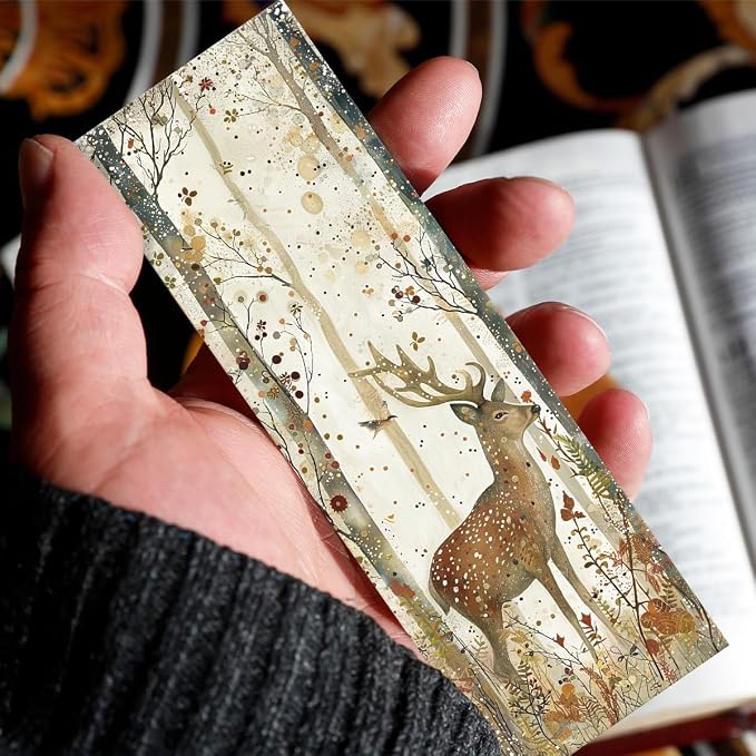 Woodland Animal Bookmarks Gifts - 100 Pcs Bulk Paper Bookmark Set for Reading Women Men, Cute Forest Theme Book Marks with Animal Designs