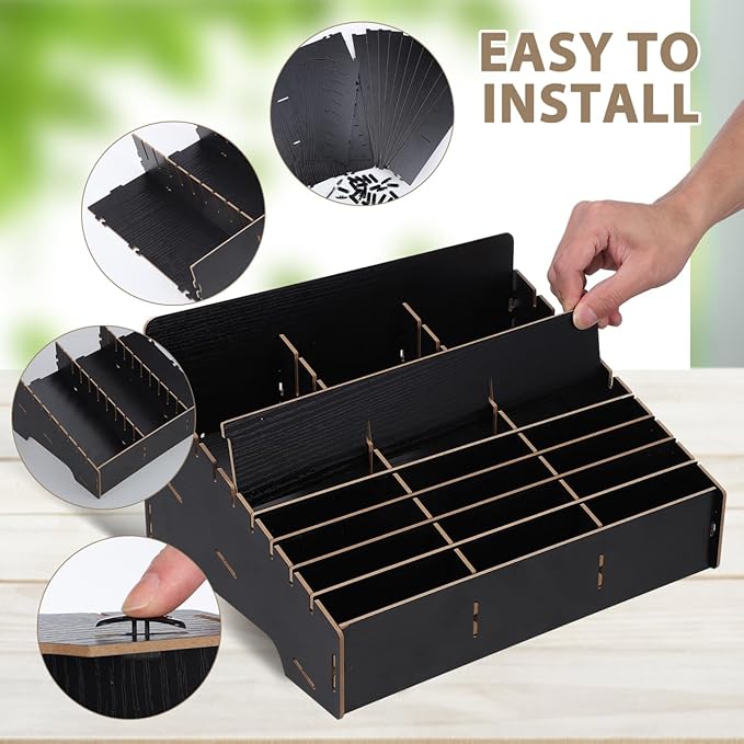STOBAZA Mobile Phone Storage Box 30 Grid Organizer Desktop Holder for Classroom Office Use Multi-Compartment Cell Phone Caddy 12.40X9.25X7.48In