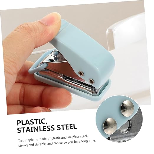 Puncher Cute Single Puncher Portable School Stapler for Office Use Sturdy Design for Home School Supplies