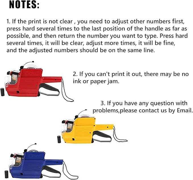 MX-6600 10 Digits 2 Lines Price tag Gun Labeler with 3 Rolls Double Line Price Label Paper for Office, Retail Shop, Grocery Store, Organization Marking, Color Random, 10 × 6.5 × 2 inches