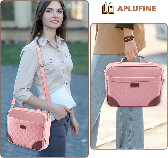 Aplufine Bible Cover for Men-Bible Case for Women-Medium Bible Bags and Totes-Large Bible Carrying Case-Bible Carrier with Shoulder Strap,Detachable Pen Loops for Bible Accessories,Gift Men Women