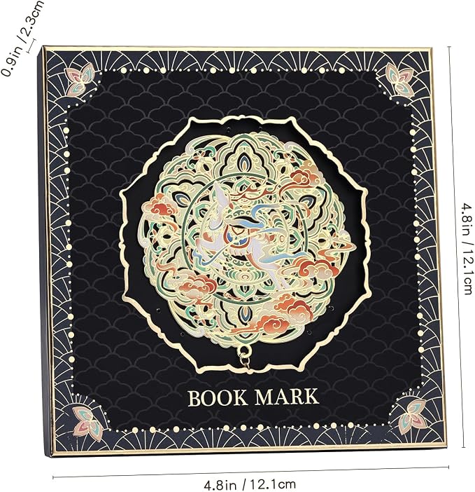 Premium Dunhuang Metal Bookmark Gift Set, Delicate Bookmark with Pendant, Sophisticated Nine-Colored Deer Gift Box for Book Lovers, Female Readers and Writers