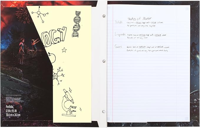 Mead Trapper Keeper 2-Pocket Paper Folder with Prong Fasteners, Holds 8-1/2" x 11" Paper, Stranger Things (340442FA)