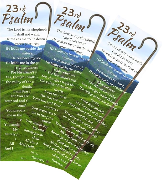 100 Shepherd’s Staff Religious Bookmarks – Psalm 23 | Christian Faith Gifts