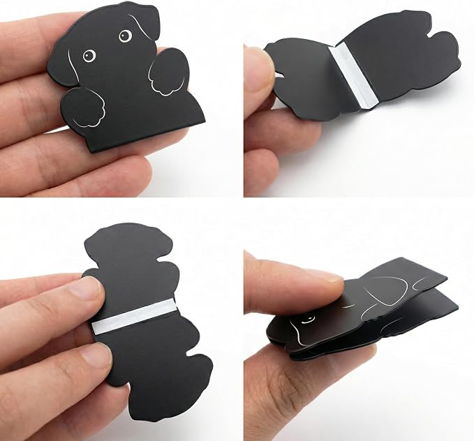 Magnetic Dog Bookmarks – 6Pcs Cute Black Labrador Puppy Book Markers for Dog Lovers - Dog Mom Gifts for Women - Bookish Gifts for Book Lovers - Page Markers for Reading Journal Planner
