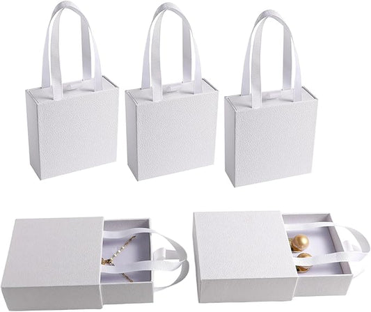 40 pcs paper boxes 9 x 9×3.5 cm white luxury gift storage, jewelry gift storage box for earrings necklaces bracelets rings