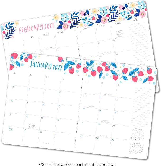 High Note 2027 Monthly Planner, 17-Month Planner: August 2026 – December 2027, 7.75" x 9.75", with Flexible Cover, Gold Foil, Project & Goal Planning Pages by Jess Phoenix