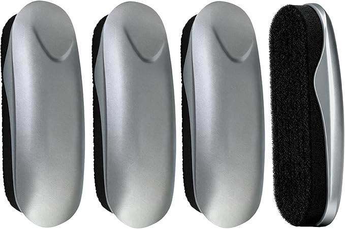 KIZZBY Magnetic Dry Erase Eraser - Whiteboard Erasers for Glass Board, 4 Pack Dry Erase Board Eraser with Strong Magnet for School, Office, Home (Gray)