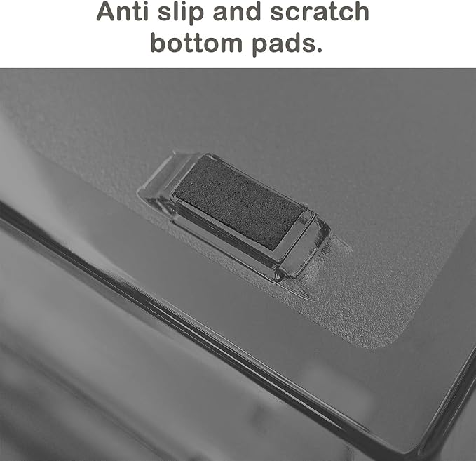 Acrimet Facility 3 Tier Letter Tray, Side Load, Letter Size/A4, Desktop File Organizer, Plastic (Clear Gray Color)