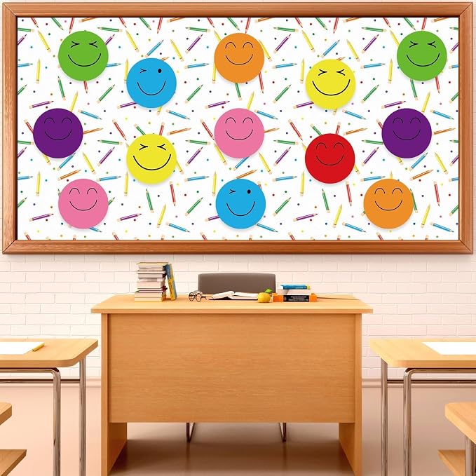 Qyeahkj Colorful Pencil Bulletin Board Paper Roll Pencil Bulletin Board Background Paper Fade Resistant Colorful Classroom Decoration Poster Art Craft Home Wall Education Decor Supplies 17.7in x 20ft