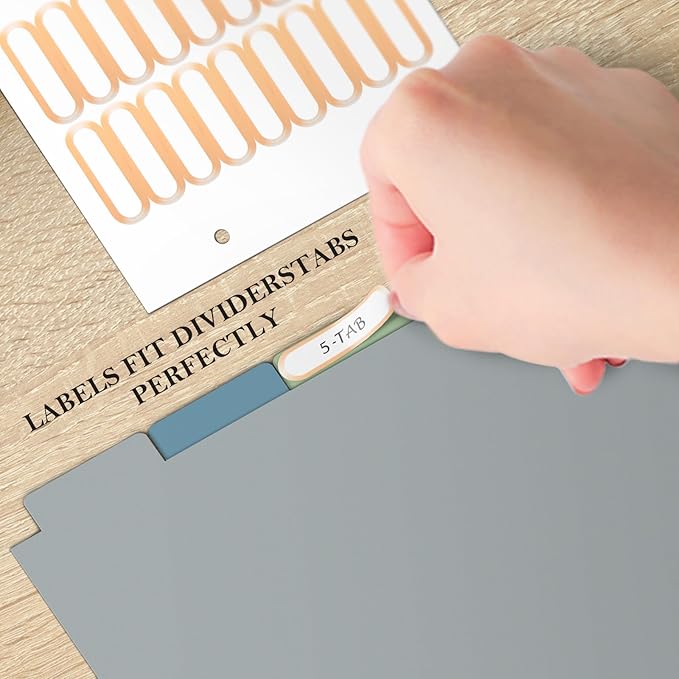 2 Pack 5.5“x8.5” Half Letter Binder Divider with 5 Tabs, Suitable for Half Letter Binder