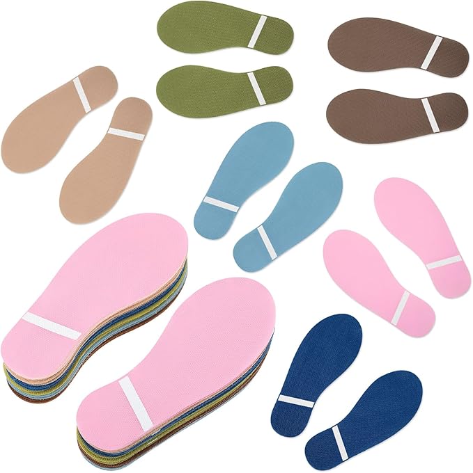 Outus 48 Pieces Feet Carpet Markers, Carpet Markers for Classroom, Rug Position Spots for Classroom Decoration, Teacher Supplies, Preschool and Kindergarten (Boho)
