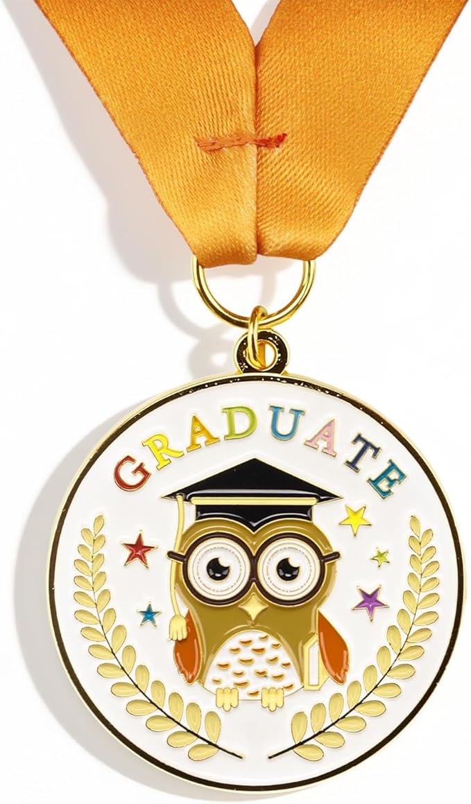 Kindergarten Graduation Medals - Owl Design, Kindergarten & Preschool Graduation Award Medallion for Little Graduates Class of 2026, Party Decoration