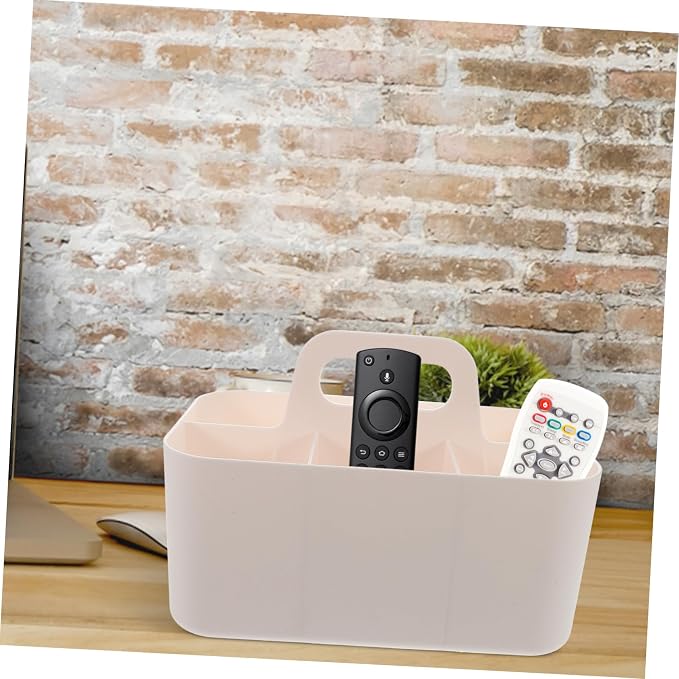SHINEOFI Multiuse Desk Caddy with Handle Sturdy Organizer for Art Supplies Office and Craft Storage Portable Divided Tote for Students and Aesthetic and Functional Storage Box