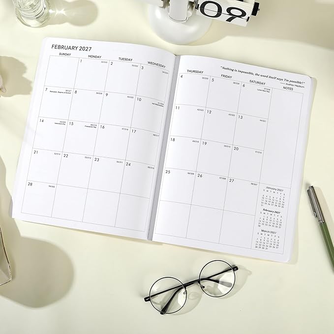 2026-2028 Monthly Planner - Jul. 2026 - Jun. 2028, Large 11'' x 8.5'', 2 Year Monthly Calendar 2026-2028, 24 Months Planner, Inner Pocket, Elastic Closure