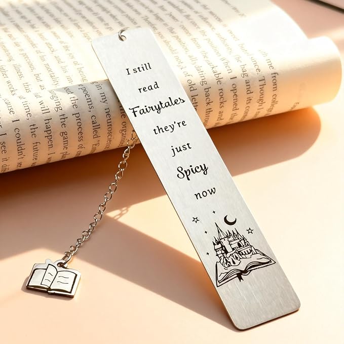 Funny Bookmark Gifts for Women Men, Bookish Birthday Gifts, I Still Read Fairytales They're Just Spicier Now, Book Mark for Best Friends Reader Funny Christmas Gifts Bookmarks for Women Men
