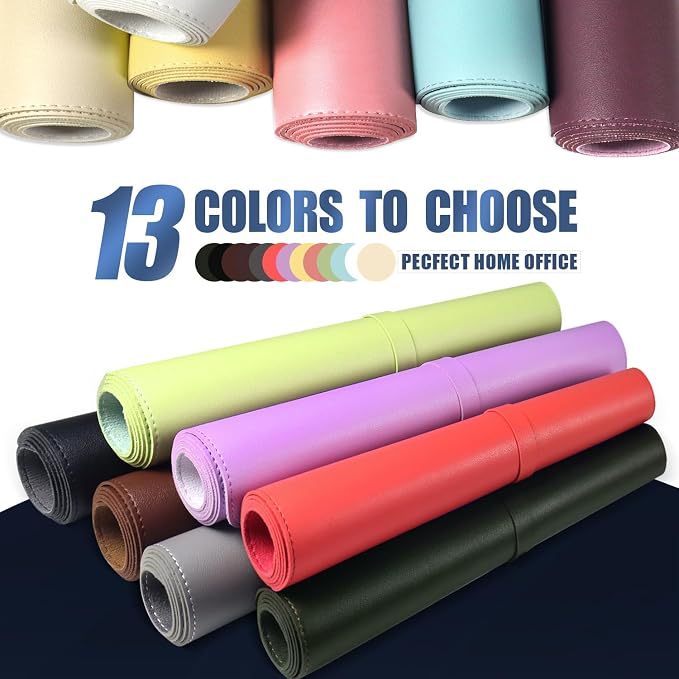Leather Desk Pad Protector, 39.4'' X 17'' Large Mouse Pad, Office Desk Mat, Non-Slip PU Leather & Suede Base Desk Blotter, Laptop Desk Pad, Desktop Mat for Office Home, Dark Purple