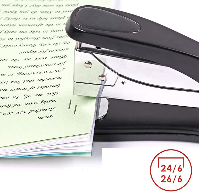 Large Metal Desk Stapler with Rotating Pin Board