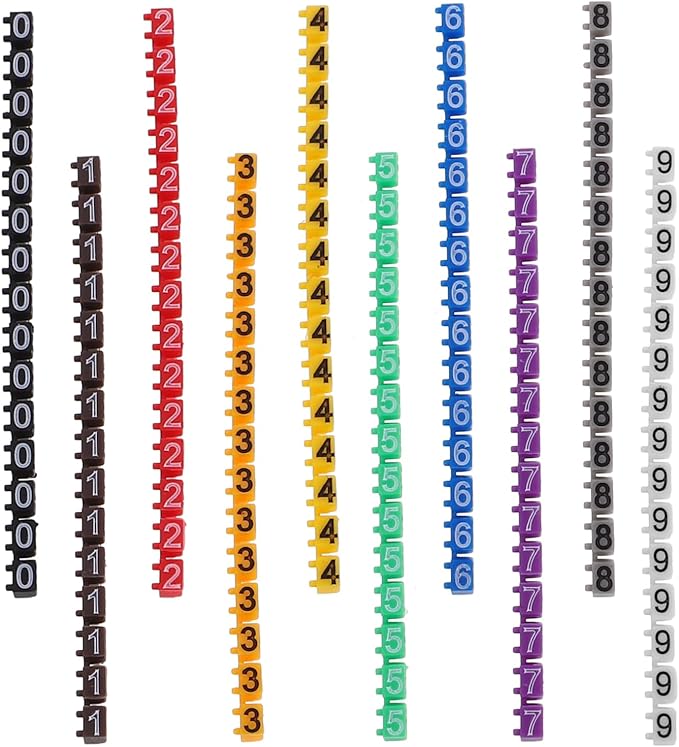 Angoily 150pcs Cable Identifier Self-Adhesive Digital Number Tube Wire Marker Labels Easy to Use for Cord Cable Marking