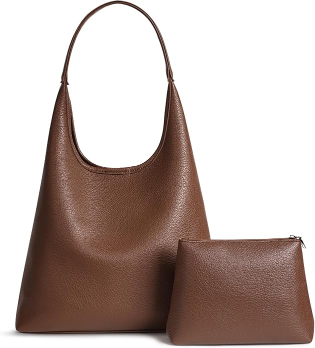 Hobo Bag for Women, Large Slouchy Shoulder Bag, Soft Vegan Leather Everyday Tote Purse, Stylish Handbag Fits 13.6'' Laptop